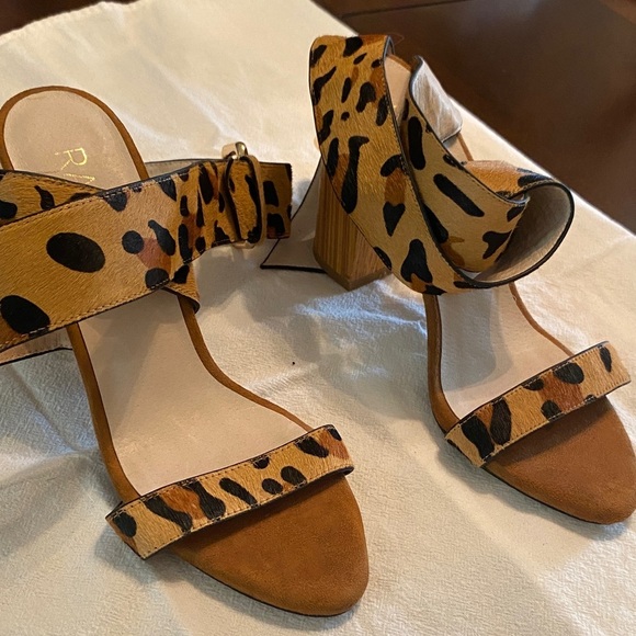 RAYE Leopard Print Block Heel Sandals - Picture 3 of 6